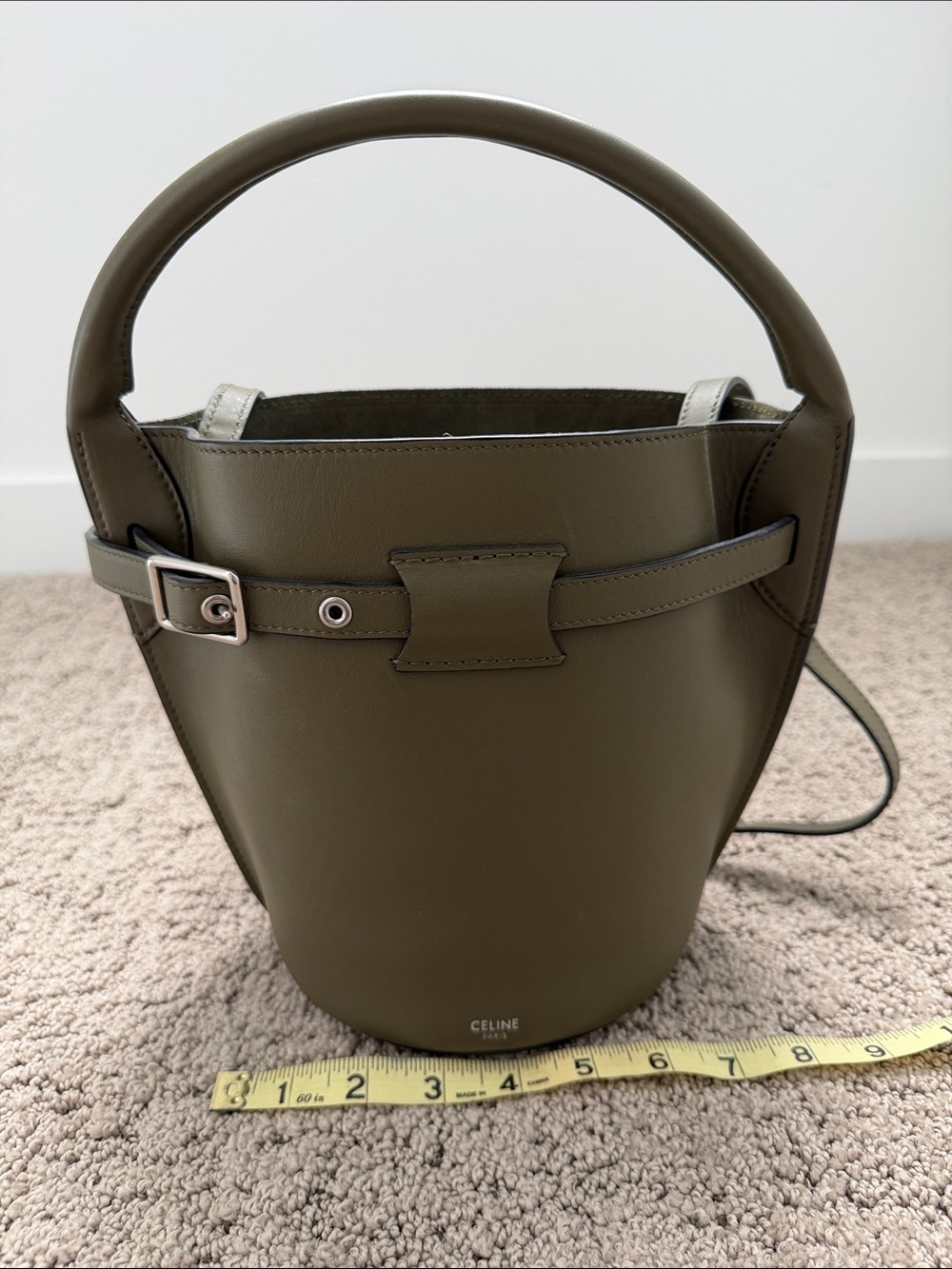 Celine Olive Green Bucket Bag